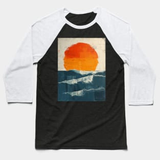 sunset and waves Baseball T-Shirt